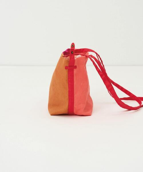 conges payes ADIEU TRISTESSE(コンジェ ペイエ アデュートリステス)の「配色ミニトート(ショルダーバッグ・レディース・チェック/ピンク・FREE)」の6枚目の写真