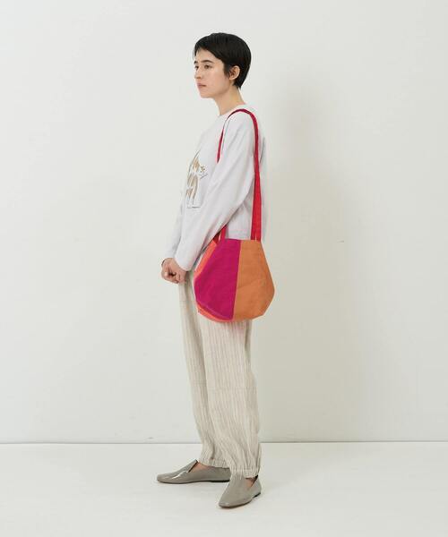 conges payes ADIEU TRISTESSE(コンジェ ペイエ アデュートリステス)の「配色ミニトート(ショルダーバッグ・レディース・チェック/ピンク・FREE)」の10枚目の写真