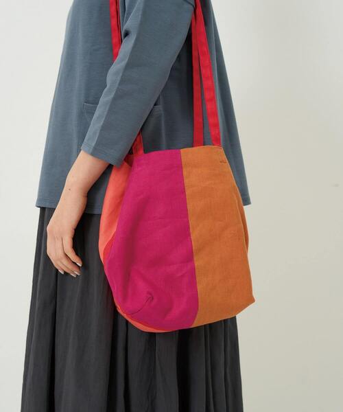 conges payes ADIEU TRISTESSE(コンジェ ペイエ アデュートリステス)の「配色ミニトート(ショルダーバッグ・レディース・チェック/ピンク・FREE)」の12枚目の写真