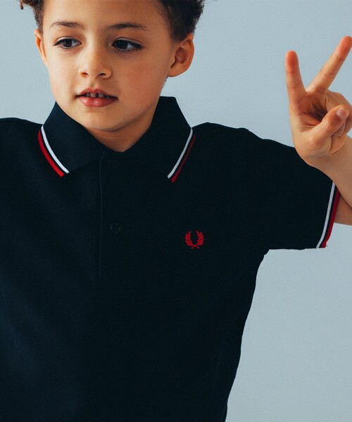 こども ビームス（コドモビームス）の「FRED PERRY / Twin Tipped ポロシャツ 23（2～9才）（ポロシャツ・キッズ・チャコールグレー/ブラック/ホワイト/ネイビー・2-3/4-5/6-7/8-9）」の9枚目の写真