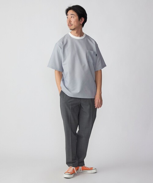美品 WTAPS TROUSERS グレーストライプシアサッカーLサイズ 美品 WTAPS TROUSERS グレーストライプシアサッカーLサイズ 美品