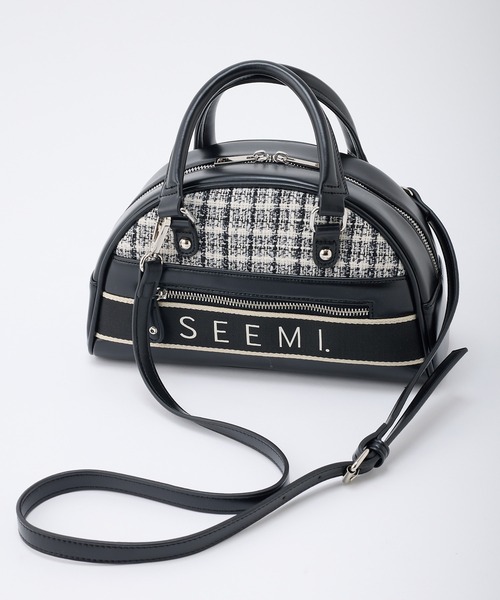 Seemi. byNICECLAUP（ シーミーバイナイスクラップ）の「【 Seemi】Seemi.ボーラーBag（ボストンバッグ・レディース・アイボリー/ブラック・FREE）」の8枚目の写真