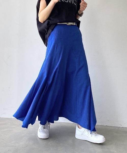PAGEBOY(ページボーイ)の「リネンライクボリュームスカート(スカート・レディース・オフホワイト/ブルー/ブラック・FREE)」の3枚目の写真