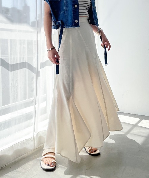 PAGEBOY(ページボーイ)の「リネンライクボリュームスカート(スカート・レディース・オフホワイト/ブルー/ブラック・FREE)」の9枚目の写真