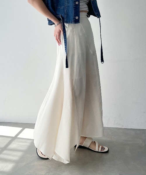 PAGEBOY(ページボーイ)の「リネンライクボリュームスカート(スカート・レディース・オフホワイト/ブルー/ブラック・FREE)」の6枚目の写真