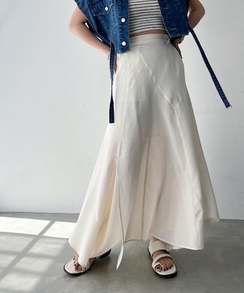 PAGEBOY(ページボーイ)の「リネンライクボリュームスカート(スカート・レディース・オフホワイト/ブルー/ブラック・FREE)」の7枚目の写真