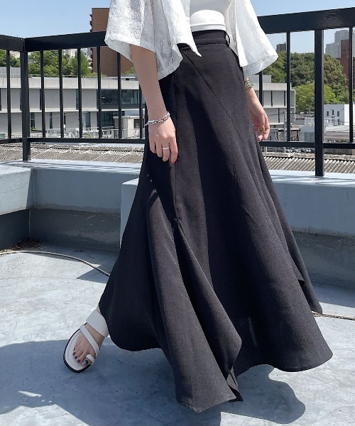 PAGEBOY(ページボーイ)の「リネンライクボリュームスカート(スカート・レディース・オフホワイト/ブルー/ブラック・FREE)」の14枚目の写真