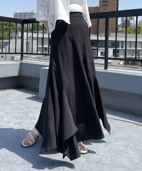 PAGEBOY(ページボーイ)の「リネンライクボリュームスカート(スカート・レディース・オフホワイト/ブルー/ブラック・FREE)」の16枚目の写真