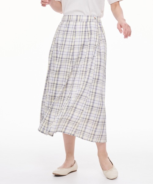 Arnold Palmer（アーノルドパーマー）の「マドラスチェック フレアスカート（スカート・レディース・ブラウン系その他/オレンジ系その他/イエロー系その他/ブルー系その他・M/L/S）」の3枚目の写真