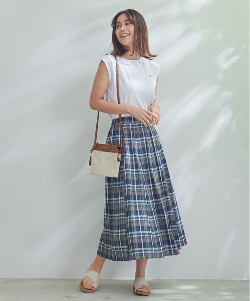 Arnold Palmer（アーノルドパーマー）の「マドラスチェック フレアスカート（スカート・レディース・ブラウン系その他/オレンジ系その他/イエロー系その他/ブルー系その他・M/L/S）」の12枚目の写真