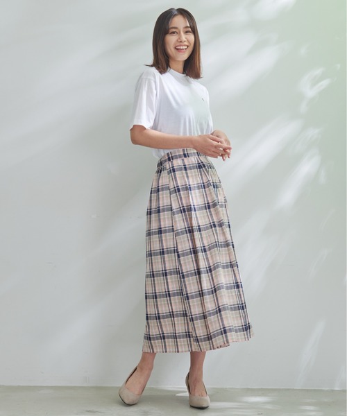 Arnold Palmer（アーノルドパーマー）の「マドラスチェック フレアスカート（スカート・レディース・ブラウン系その他/オレンジ系その他/イエロー系その他/ブルー系その他・M/L/S）」の19枚目の写真