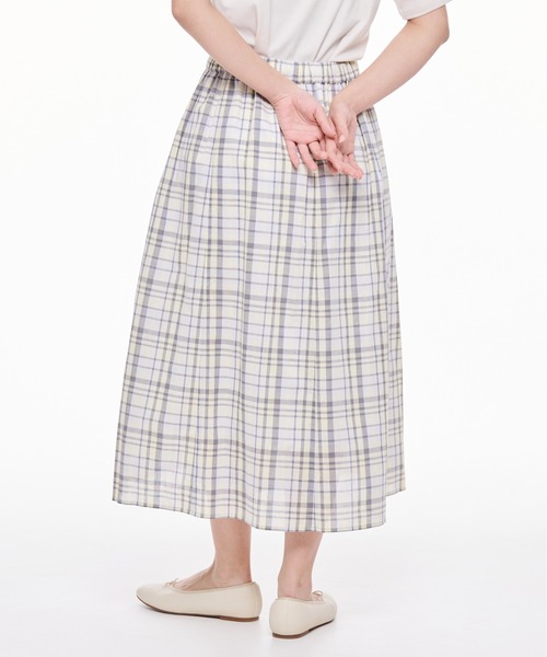 Arnold Palmer（アーノルドパーマー）の「マドラスチェック フレアスカート（スカート・レディース・ブラウン系その他/オレンジ系その他/イエロー系その他/ブルー系その他・M/L/S）」の15枚目の写真