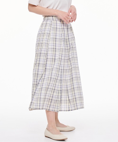 Arnold Palmer（アーノルドパーマー）の「マドラスチェック フレアスカート（スカート・レディース・ブラウン系その他/オレンジ系その他/イエロー系その他/ブルー系その他・M/L/S）」の14枚目の写真