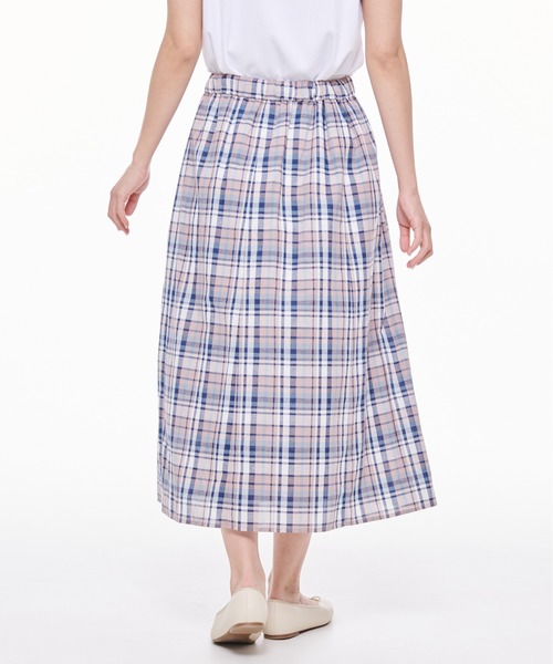 Arnold Palmer（アーノルドパーマー）の「マドラスチェック フレアスカート（スカート・レディース・ブラウン系その他/オレンジ系その他/イエロー系その他/ブルー系その他・M/L/S）」の7枚目の写真