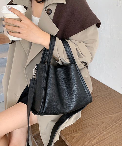 fd style(エフディ スタイル)の「2waysミニバケットバッグ(ショルダーバッグ・レディース・Black/Beige/M.Brn/White・FREE)」の2枚目の写真