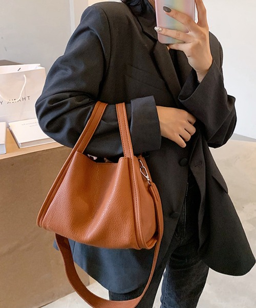 fd style(エフディ スタイル)の「2waysミニバケットバッグ(ショルダーバッグ・レディース・Black/Beige/M.Brn/White・FREE)」の3枚目の写真