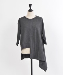 gomme（ゴム）の「60/-ファイン裏毛　ＬドレープＴ（Tシャツ/カットソー）」