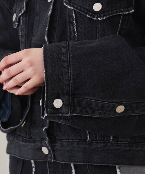 IHNN/イン】OPEN SLEEVE DENIM JACKET/オープンスリーブデニム