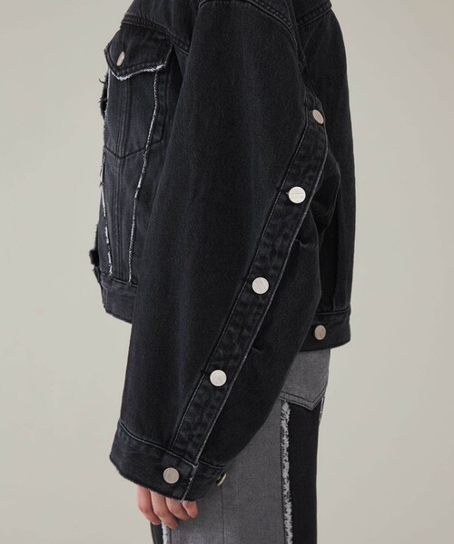 IHNN/イン】OPEN SLEEVE DENIM JACKET/オープンスリーブデニム