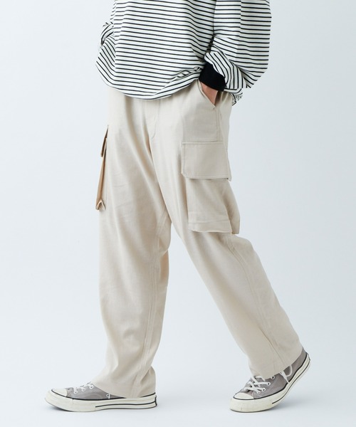 CIAOPANIC TYPY（チャオパニックティピー）の「リネンレーヨンカーゴパンツ（カーゴパンツ・メンズ・モカ/オフホワイト/ネイビー・LARGE/MEDIUM）」の4枚目の写真
