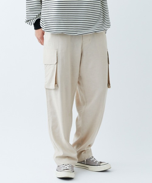 CIAOPANIC TYPY（チャオパニックティピー）の「リネンレーヨンカーゴパンツ（カーゴパンツ・メンズ・モカ/オフホワイト/ネイビー・LARGE/MEDIUM）」の21枚目の写真