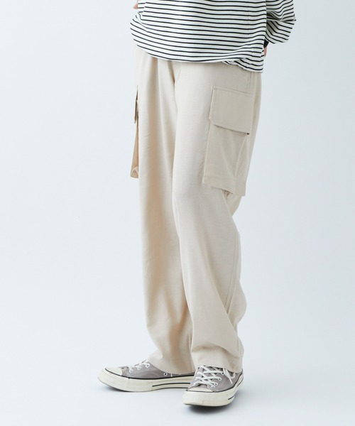 CIAOPANIC TYPY（チャオパニックティピー）の「リネンレーヨンカーゴパンツ（カーゴパンツ・メンズ・モカ/オフホワイト/ネイビー・LARGE/MEDIUM）」の16枚目の写真