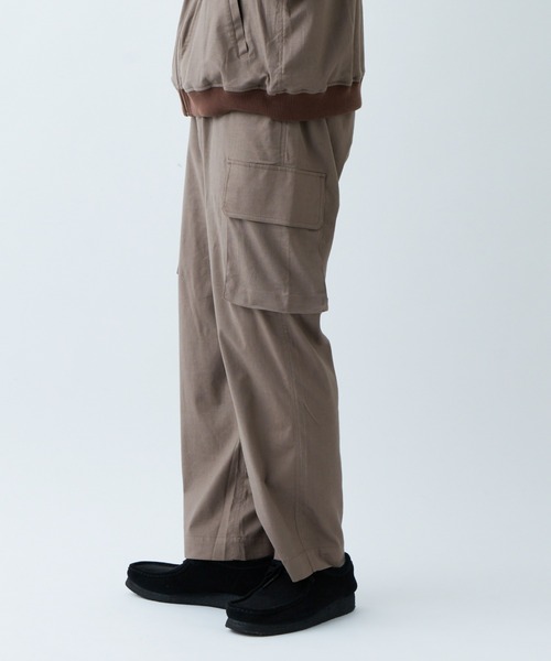 CIAOPANIC TYPY（チャオパニックティピー）の「リネンレーヨンカーゴパンツ（カーゴパンツ・メンズ・モカ/オフホワイト/ネイビー・LARGE/MEDIUM）」の5枚目の写真