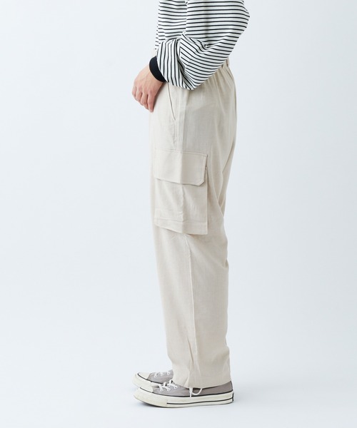 CIAOPANIC TYPY（チャオパニックティピー）の「リネンレーヨンカーゴパンツ（カーゴパンツ・メンズ・モカ/オフホワイト/ネイビー・LARGE/MEDIUM）」の11枚目の写真