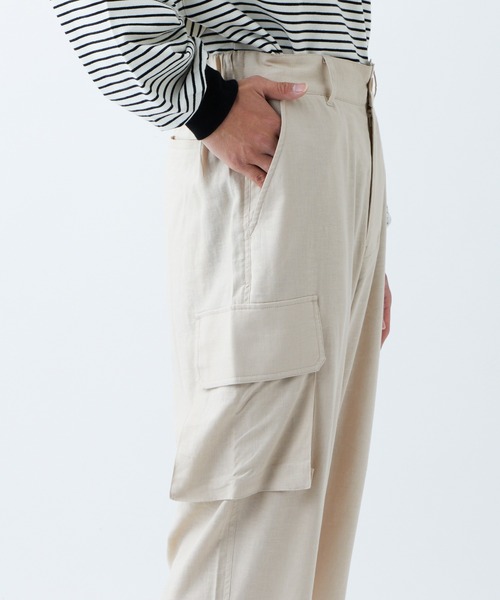 CIAOPANIC TYPY（チャオパニックティピー）の「リネンレーヨンカーゴパンツ（カーゴパンツ・メンズ・モカ/オフホワイト/ネイビー・LARGE/MEDIUM）」の15枚目の写真