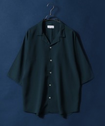 Amunzen Oversized Dolman Sleeve Open Collar Shirt/梨地 オーバーサイズ ドルマンスリーブ オープンカラーシャツ