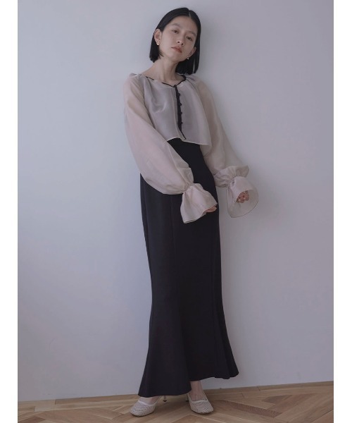 Stylevoice for xxx（スタイルヴォイスフォー）の「3WAYシアーボレロセットドレス（ドレス・レディース・ブラック/ミント/ブラウン・FREE）」の5枚目の写真
