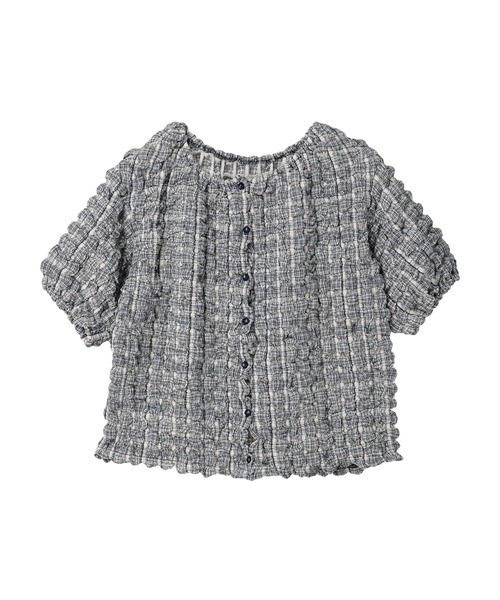 DURAS(デュラス)の「ワッフル袖ボリュームカットソー(Tシャツ/カットソー・レディース・チェック/アイボリー/イエロー・FREE)」の15枚目の写真