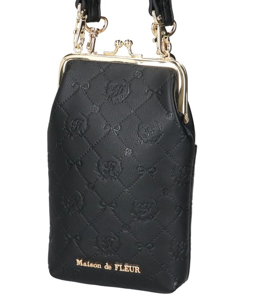 Maison de FLEUR（メゾンドフルール）の「モノグラムがまぐちポシェット（スマホグッズ・レディース・ピンク/ブラック・FREE）」の13枚目の写真