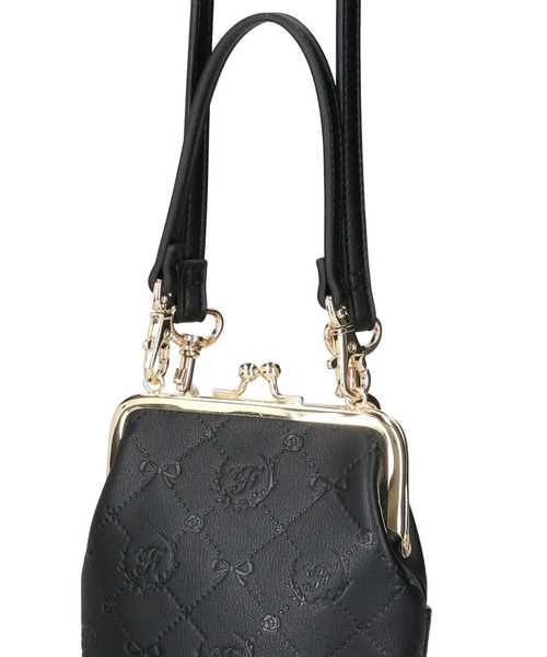 Maison de FLEUR（メゾンドフルール）の「モノグラムがまぐちポシェット（スマホグッズ・レディース・ピンク/ブラック・FREE）」の14枚目の写真