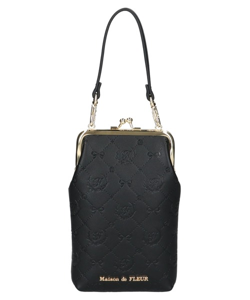 Maison de FLEUR（メゾンドフルール）の「モノグラムがまぐちポシェット（スマホグッズ・レディース・ピンク/ブラック・FREE）」の16枚目の写真