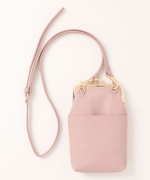 Maison de FLEUR（メゾンドフルール）の「モノグラムがまぐちポシェット（スマホグッズ・レディース・ピンク/ブラック・FREE）」の18枚目の写真