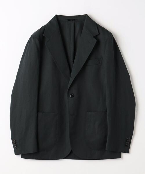 green label relaxing（グリーンレーベルリラクシング）の「麻混カルゼ 3B ジャケット（テーラードジャケット・メンズ・ダークグレー/モカ/ネイビー・L/XL/S/M）」の19枚目の写真