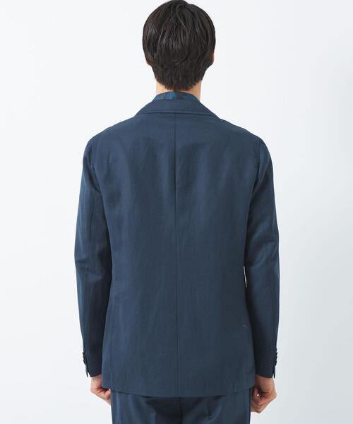 green label relaxing（グリーンレーベルリラクシング）の「麻混カルゼ 3B ジャケット（テーラードジャケット・メンズ・ダークグレー/モカ/ネイビー・L/XL/S/M）」の4枚目の写真
