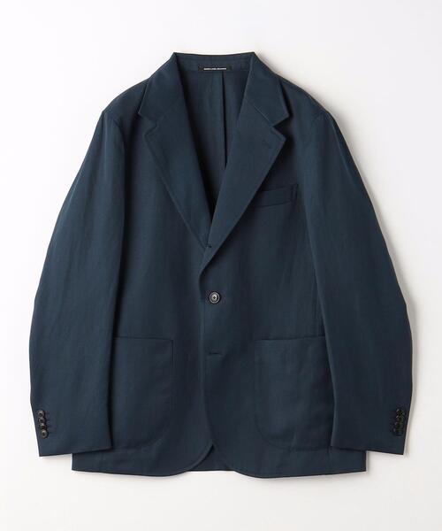 green label relaxing（グリーンレーベルリラクシング）の「麻混カルゼ 3B ジャケット（テーラードジャケット・メンズ・ダークグレー/モカ/ネイビー・L/XL/S/M）」の20枚目の写真