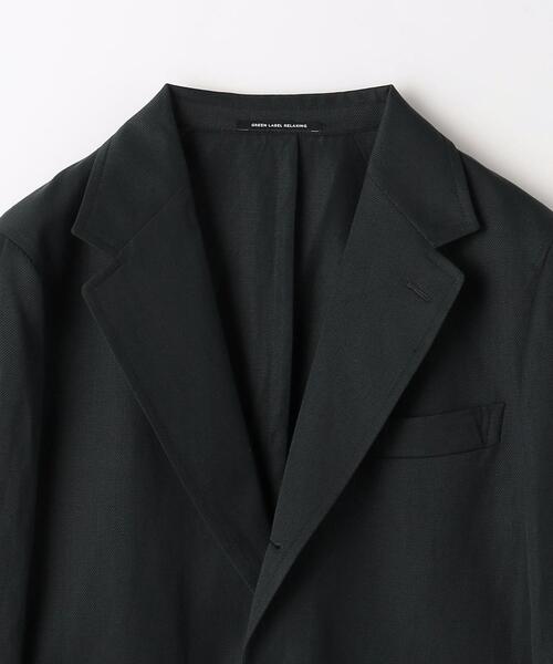 green label relaxing（グリーンレーベルリラクシング）の「麻混カルゼ 3B ジャケット（テーラードジャケット・メンズ・ダークグレー/モカ/ネイビー・L/XL/S/M）」の6枚目の写真