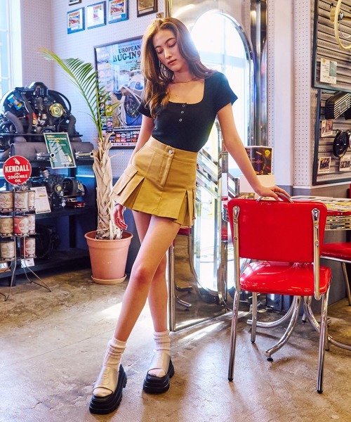 BLONDEY（ブロンディ）の「スナップボタンリブボデイスーツ（その他トップス・レディース・グレー/ブラック/ホワイト/ピンク/グリーン・FREE）」の16枚目の写真