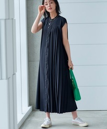 RUIRUE BOUTIQUE（ルイルエブティック）の「プリーツパネル・フレンチスリーブ ロングワンピース（ワンピース）」