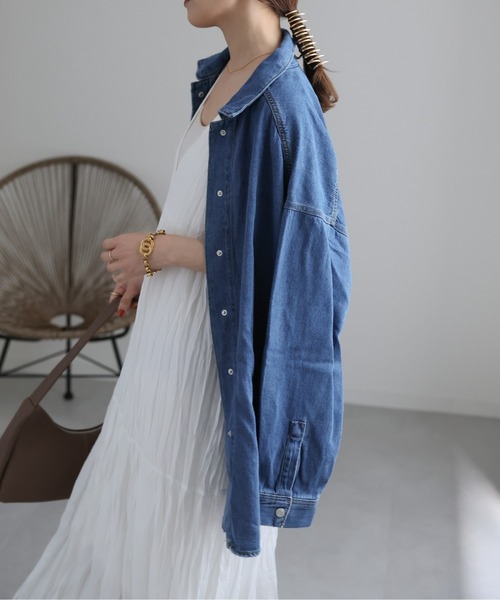 ap retro（アプレトロ）の「シアークリンクルワンピース / バックリボン（ワンピース・レディース・グリーン/ブラック/ブルー/オフホワイト・FREE）」の9枚目の写真