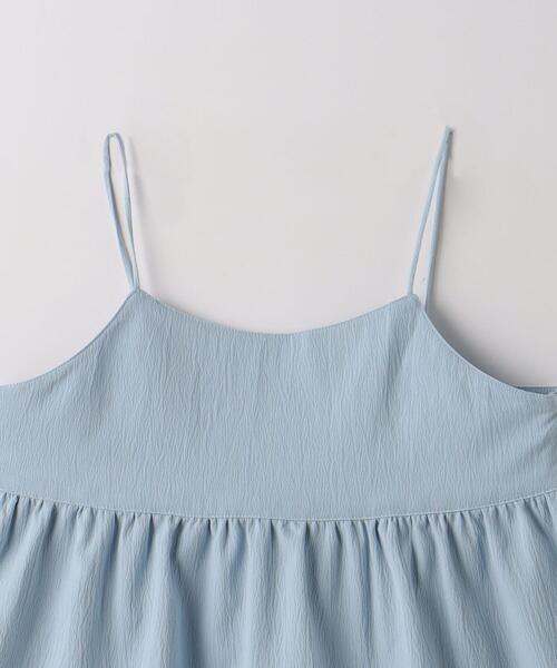 green label relaxing(グリーンレーベルリラクシング)の「TJ テレコノースリ×キャミソール セット 110cm-130cm(Tシャツ/カットソー・キッズ・シャーベット/ライトブルー・S130/XS110)」の4枚目の写真