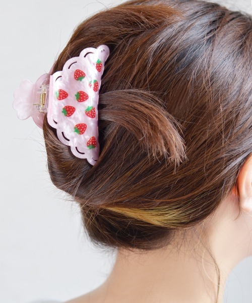 Fun & Daily(ファンアンドデイリー)の「フルーツレトロヘアクリップ(バレッタ/ヘアクリップ・レディース・ブルー/オレンジ/ピンク/イエロー/グリーン/パープル・FREE)」の11枚目の写真