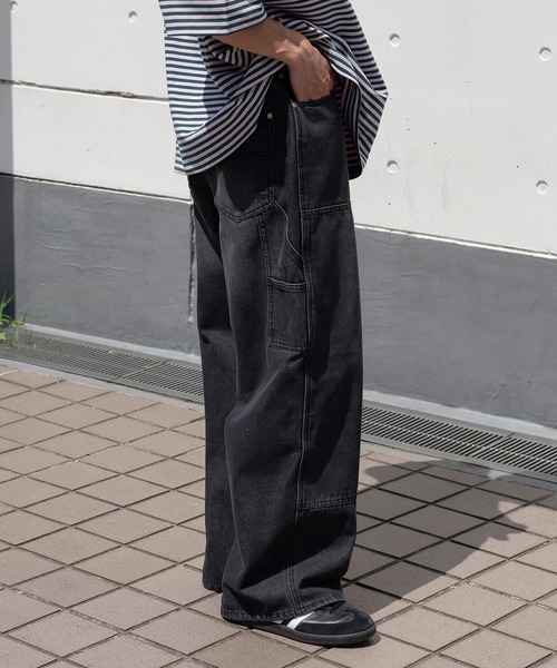 Perushu（ペルーシュ）の「ユーズドライクダブルニーパンツ（その他パンツ・メンズ・パープル/ライトインディゴブルー/ブラック・MEDIUM/LARGE/SMALL）」の5枚目の写真