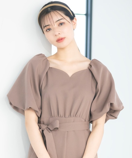 【セール】■2023春夏新作■ボリュームスリーブワンピース/MM327421（ワンピース）｜MISCH MASCH（ミッシュマッシュ）