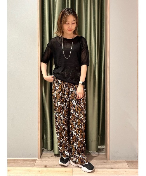 Green　Parks（グリーンパークス）の「アート柄イージーパンツ（その他パンツ・レディース・チャコールグレー/ブルー/ブラウン/パープル・FREE）」の7枚目の写真