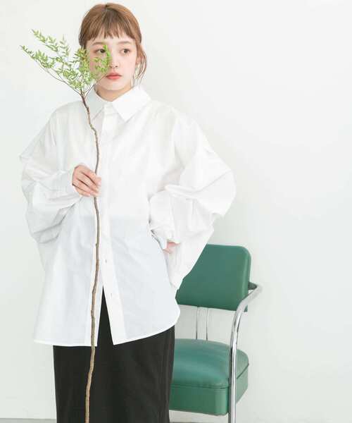 KBF(ケイビーエフ)の「BACKレイヤードシャツ(シャツ/ブラウス・レディース・ネイビー/ホワイト/ブルー・ONE)」の5枚目の写真