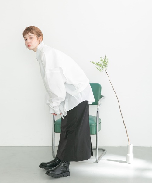 KBF(ケイビーエフ)の「BACKレイヤードシャツ(シャツ/ブラウス・レディース・ネイビー/ホワイト/ブルー・ONE)」の13枚目の写真